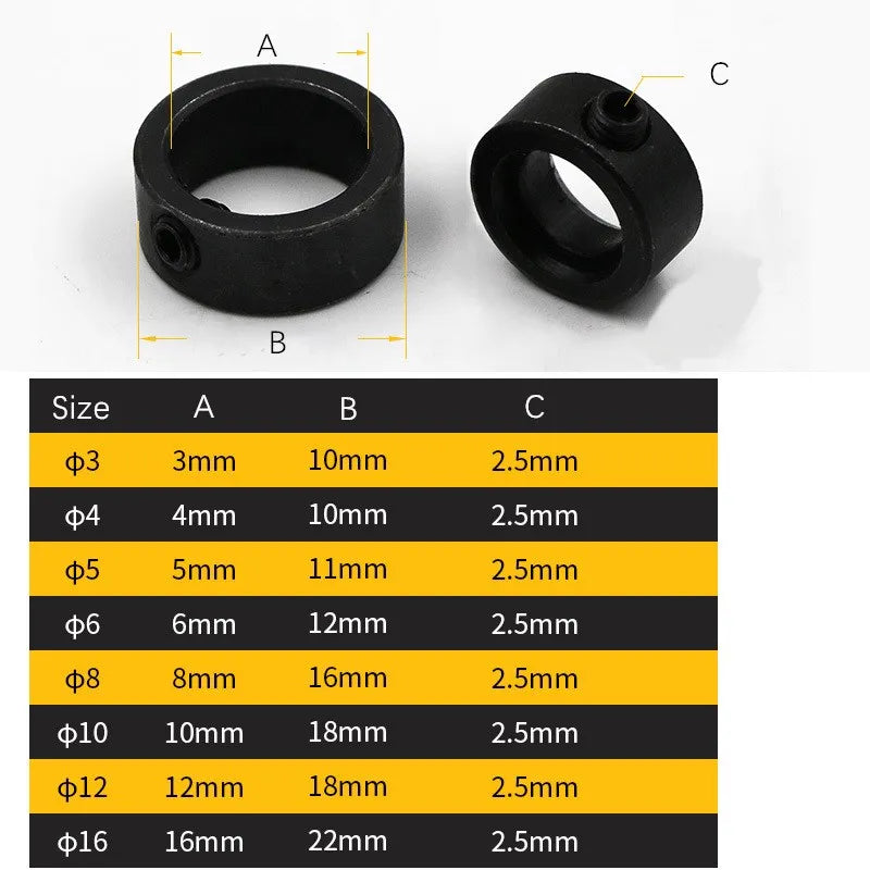 1Pcs 3-16mm Bit Positioner Drill Depth Stop Ring Woodworking Drill Bit Limiter Free Small Wrench Woodworking Tools