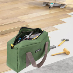 Large Capacity Tool Bag Waterproof Oxford Canvas Hand Tool Storage Carry Bags Portable Multifunction Metal Toolbox Organizer