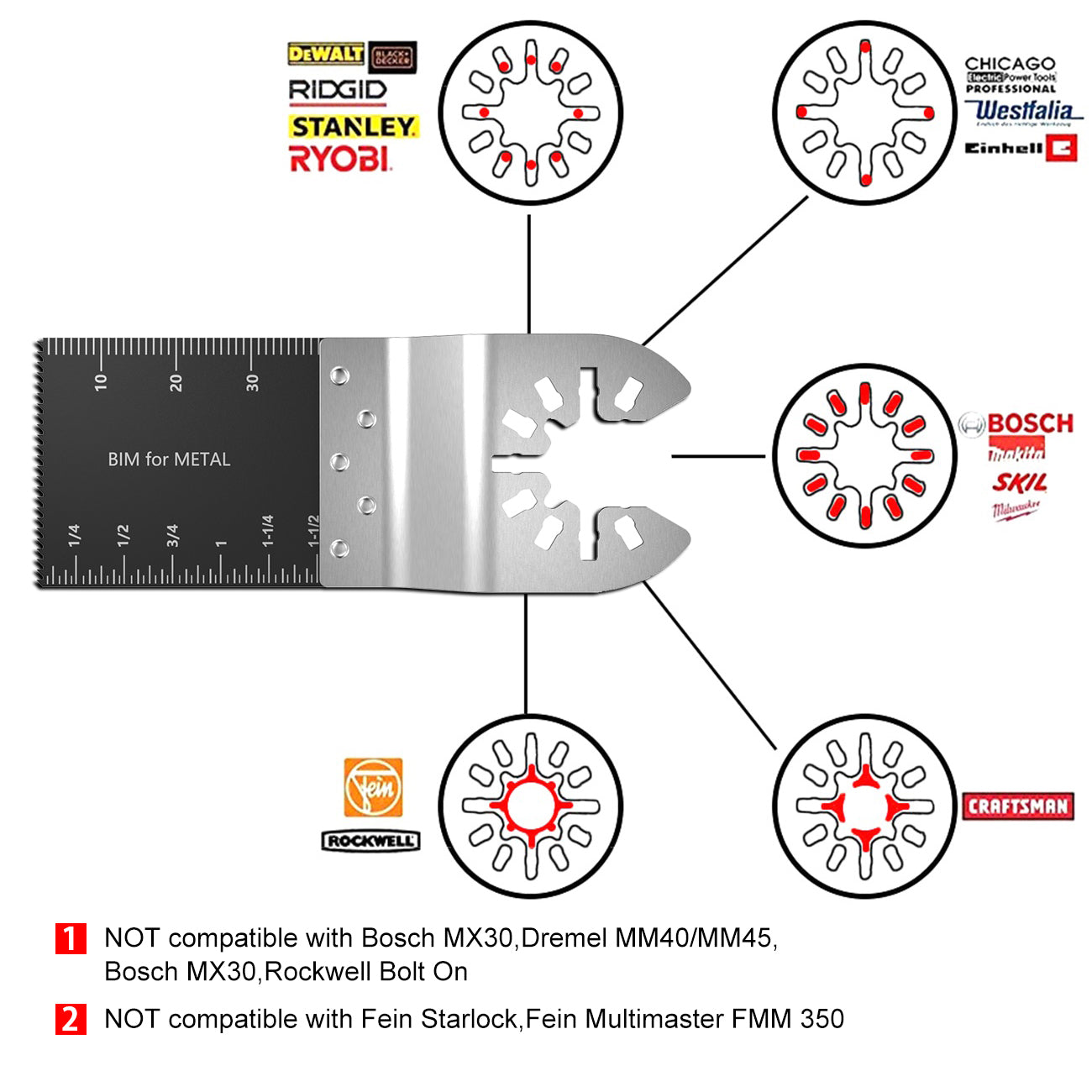 20-100Pcs Multi-Function Oscillating Blade Renovator Saw Blades Multi Power Tools Accessories Precision Universal Cutter Blade