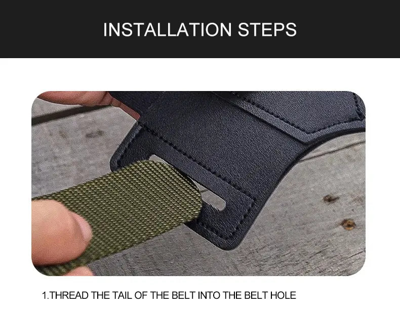 Tool Pocket Multifunctional Storage Wear Resistant Durable Retro Outdoor Sports Pocket Tool Leather Case Flashlight Cover 1pc