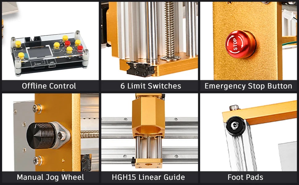 LUNYEE CNC 3018 PRO Wood Engraving Machine Laser Engraver Cnc Router For MDF PVC Epoxy Metal Carving Cutting