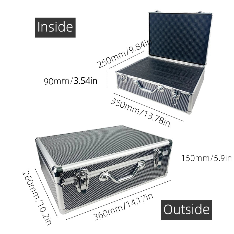 Aluminum Case Tool Box Portable Safety Instrument Toolbox Hardware Tool Case Suitcase Impact Resistant Hard Case Box 알루미늄 케이스