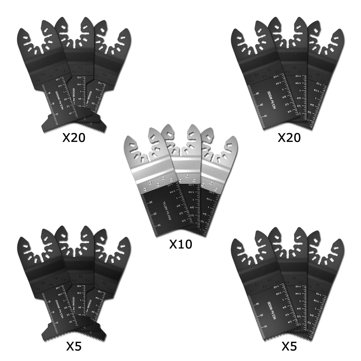 20-100Pcs Multi-Function Oscillating Blade Renovator Saw Blades Multi Power Tools Accessories Precision Universal Cutter Blade