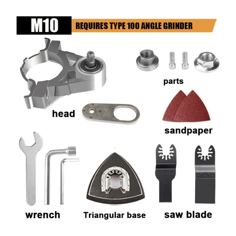 Angle Grinder Conversion Universal Head Adapter Converter M10 Thread for Type 100 Swing Saw Cutter Polisher Polish Oscillate