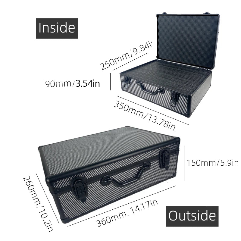 Aluminum Case Tool Box Portable Safety Instrument Toolbox Hardware Tool Case Suitcase Impact Resistant Hard Case Box 알루미늄 케이스