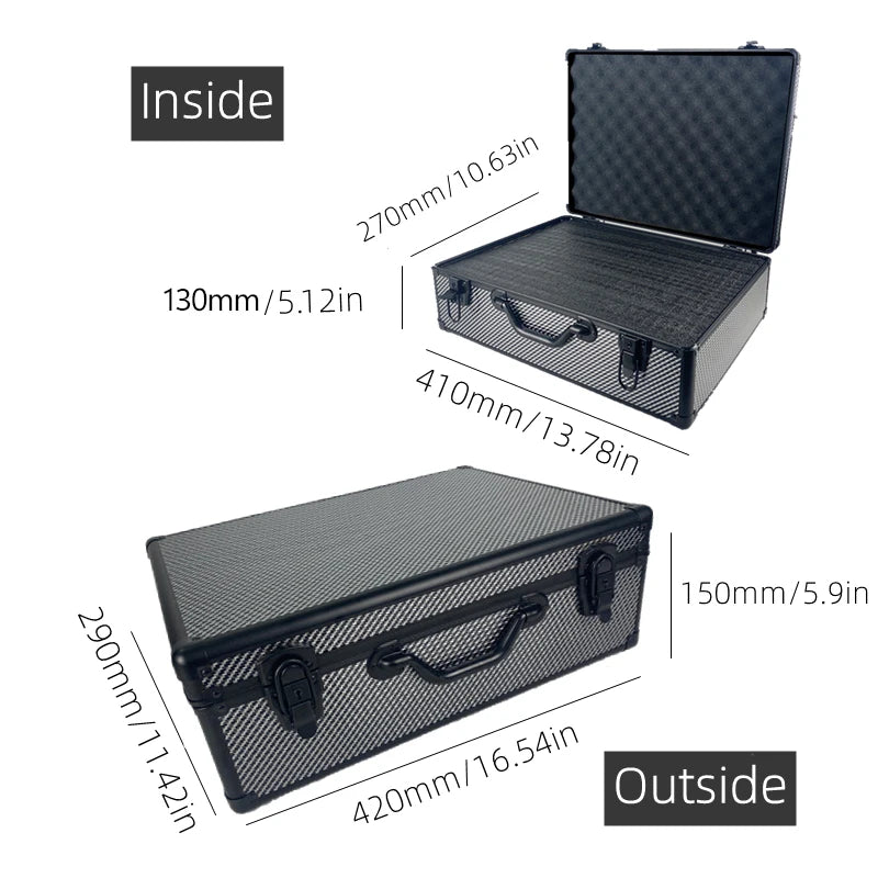 Aluminum Case Tool Box Portable Safety Instrument Toolbox Hardware Tool Case Suitcase Impact Resistant Hard Case Box 알루미늄 케이스
