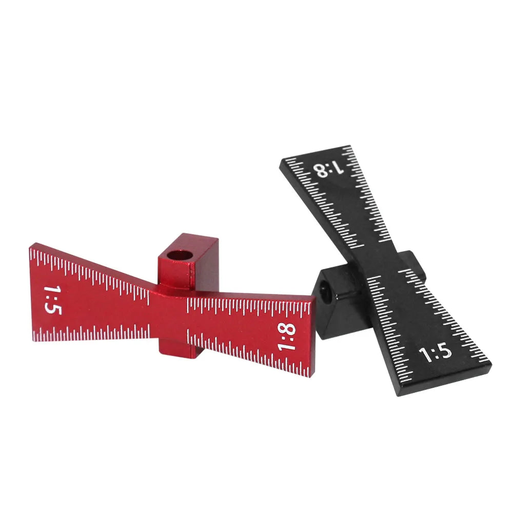 Woodworking Dovetail Marker Aluminum Alloy Dovetail Marking Template Precise Dovetail Guide with 1:5, 1:6, 1:8 and 1:10 Slopes