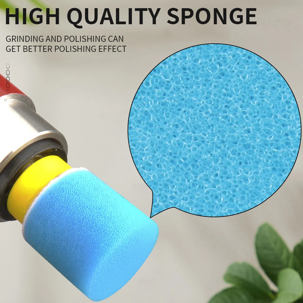 1 Inch Polishing Pad Sponge Mini Detailing Buffing Pads 25mm Hook and Loop for Car Polisher Attachment Waxing Backing Plate