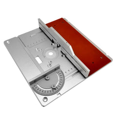 Aluminium Router Table Insert Plate Electric Wood Milling Flip Board w/ Tenon Backing and Miter Gauge Set Woodwork Router Table