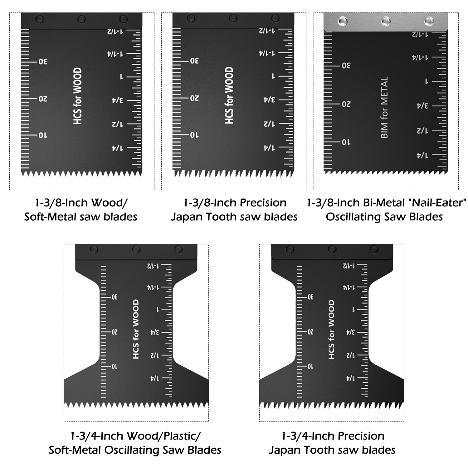 20-100Pcs Multi-Function Oscillating Blade Renovator Saw Blades Multi Power Tools Accessories Precision Universal Cutter Blade