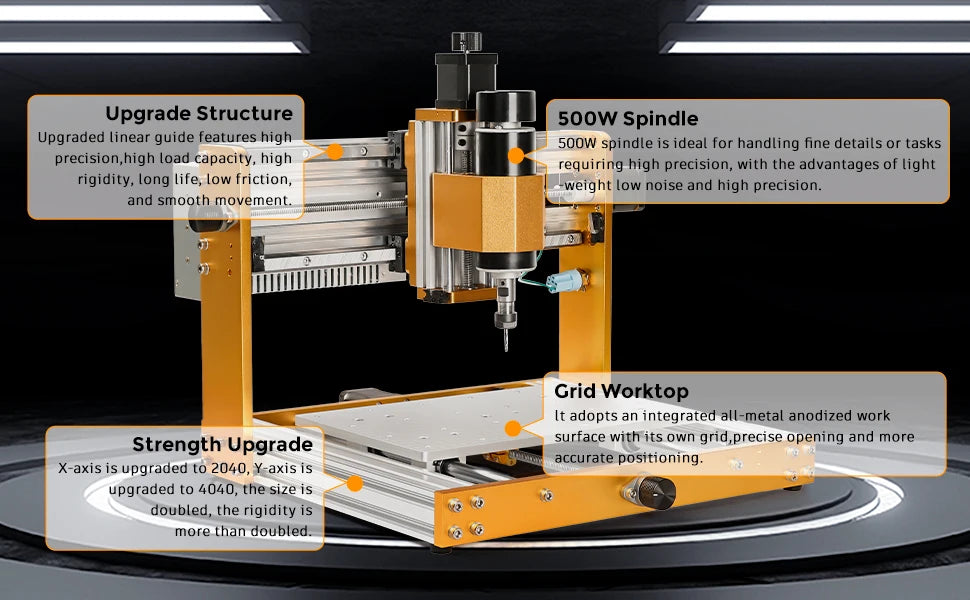 LUNYEE CNC 3018 PRO Wood Engraving Machine Laser Engraver Cnc Router For MDF PVC Epoxy Metal Carving Cutting