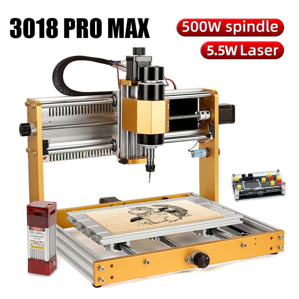 LUNYEE CNC 3018 PRO Wood Engraving Machine Laser Engraver Cnc Router For MDF PVC Epoxy Metal Carving Cutting