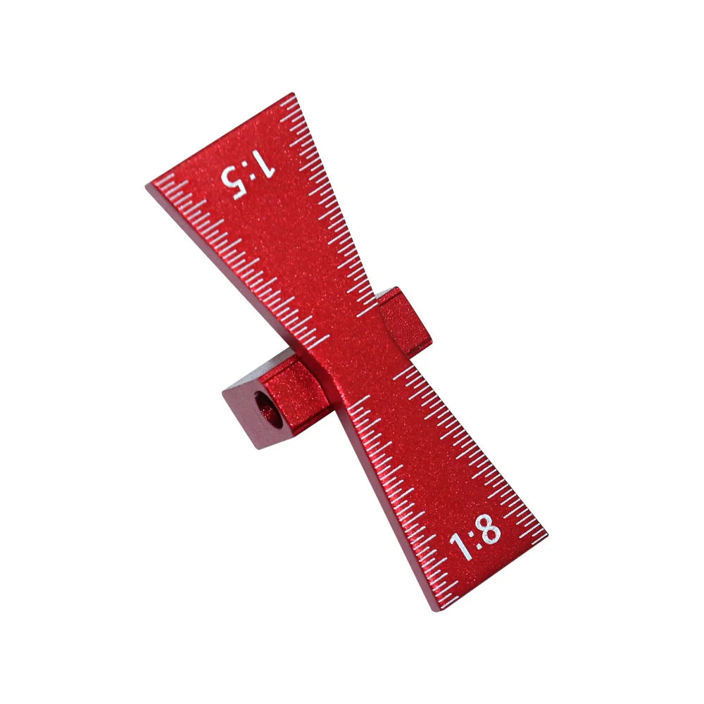 Woodworking Dovetail Marker Aluminum Alloy Dovetail Marking Template Precise Dovetail Guide with 1:5, 1:6, 1:8 and 1:10 Slopes