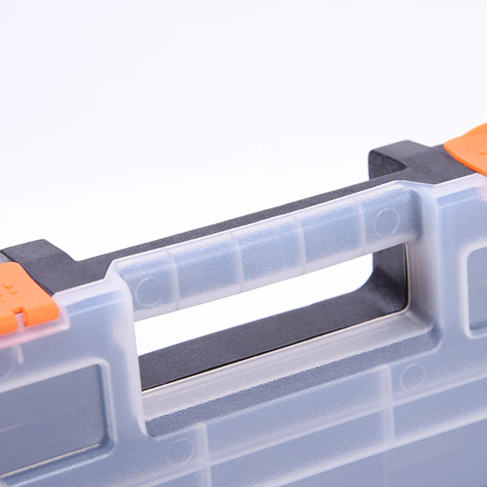 Double Side Tools Box Organizer Plastic Small Parts Storage Case Tool Storage Box Toolbox Container for Screws Nuts Nails Bolts