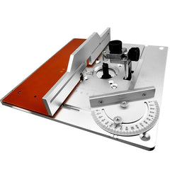 Aluminium Router Table Insert Plate Electric Wood Milling Flip Board w/ Tenon Backing and Miter Gauge Set Woodwork Router Table