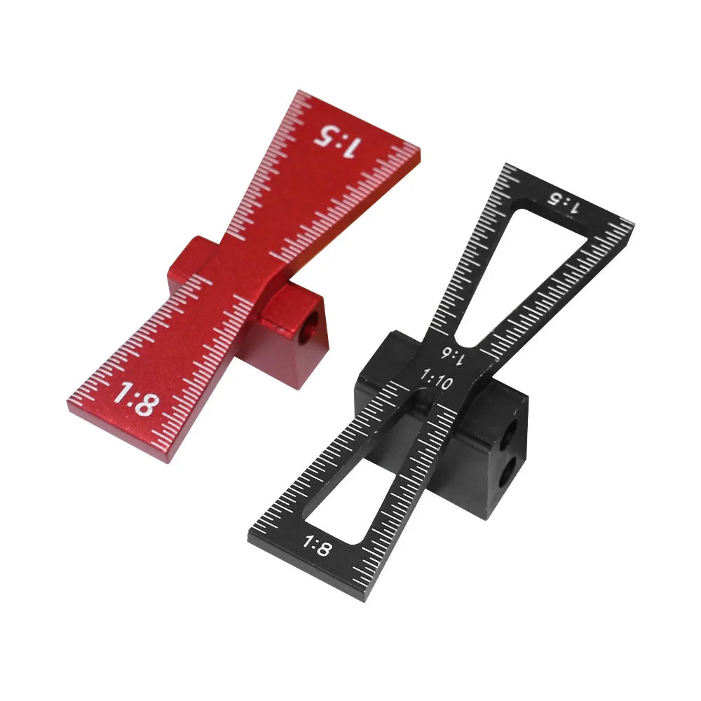 Woodworking Dovetail Marker Aluminum Alloy Dovetail Marking Template Precise Dovetail Guide with 1:5, 1:6, 1:8 and 1:10 Slopes