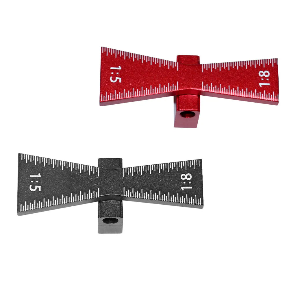 Woodworking Dovetail Marker Aluminum Alloy Dovetail Marking Template Precise Dovetail Guide with 1:5, 1:6, 1:8 and 1:10 Slopes