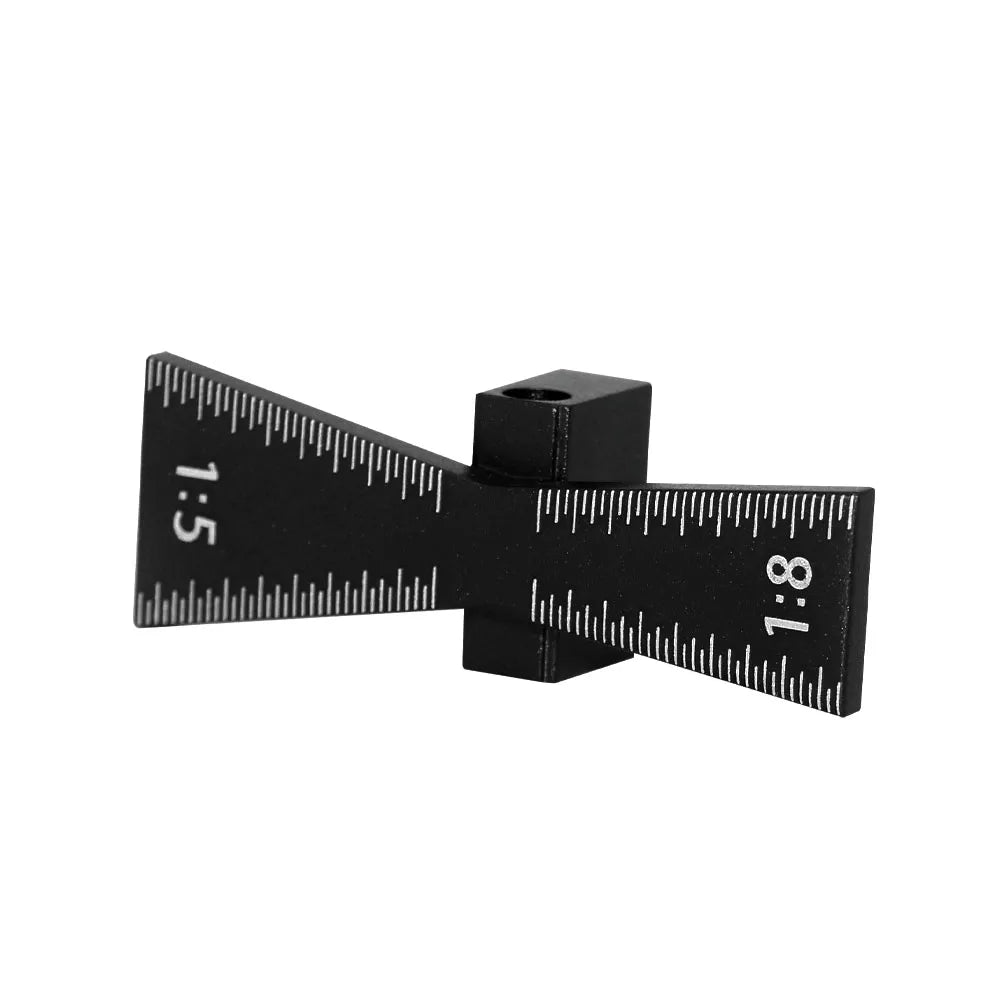 Woodworking Dovetail Marker Aluminum Alloy Dovetail Marking Template Precise Dovetail Guide with 1:5, 1:6, 1:8 and 1:10 Slopes