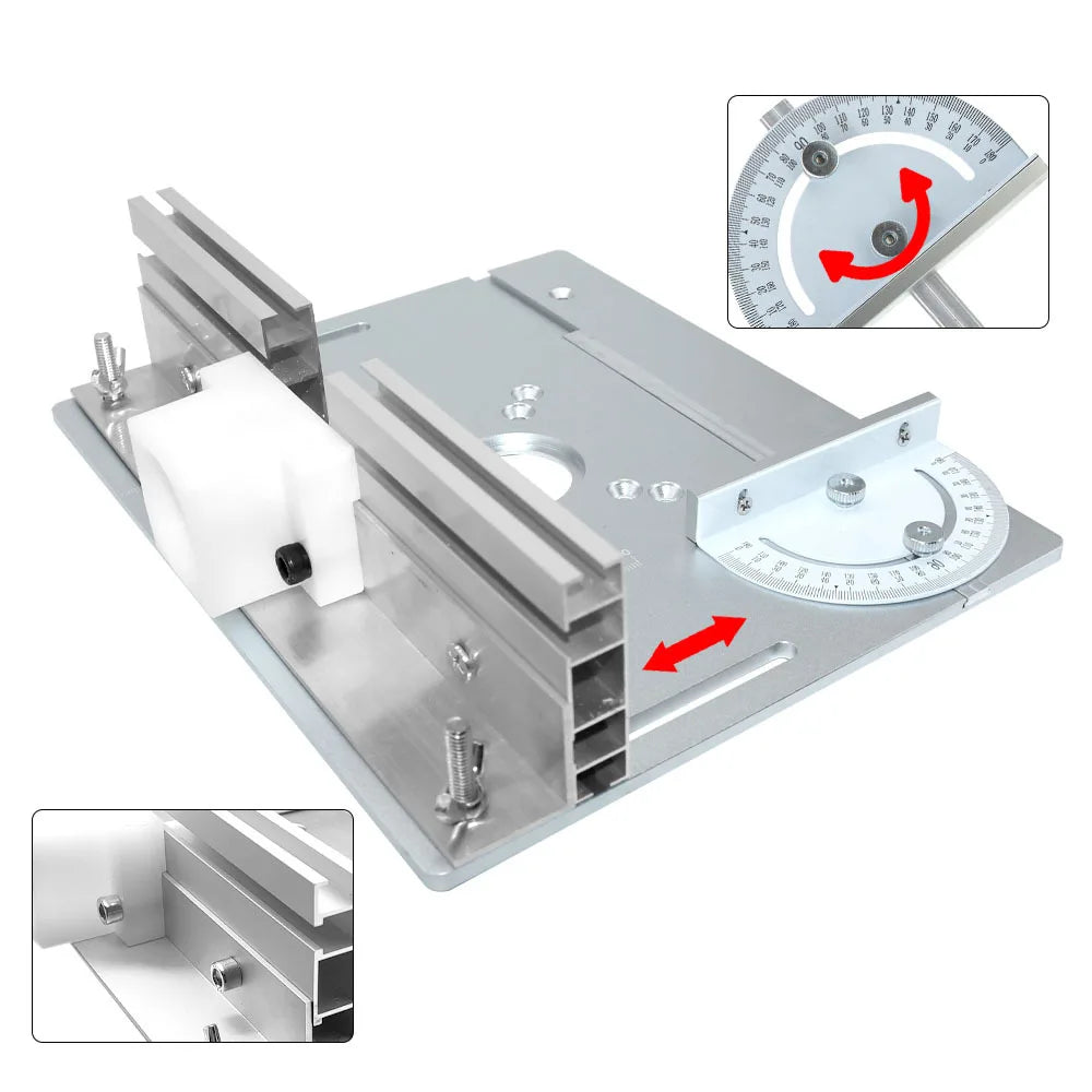 C8 Router Table Insert Plate Engraving Machine Inverted Plate Set Aluminum Alloy Trimming Milling Flip Board Woodworking Bench