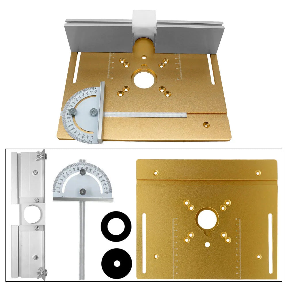 C8 Router Table Insert Plate Engraving Machine Inverted Plate Set Aluminum Alloy Trimming Milling Flip Board Woodworking Bench