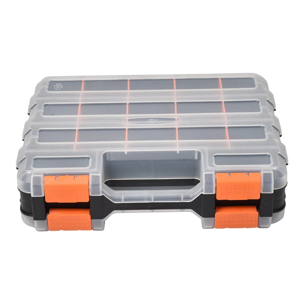 Double Side Tools Box Organizer Plastic Small Parts Storage Case Tool Storage Box Toolbox Container for Screws Nuts Nails Bolts