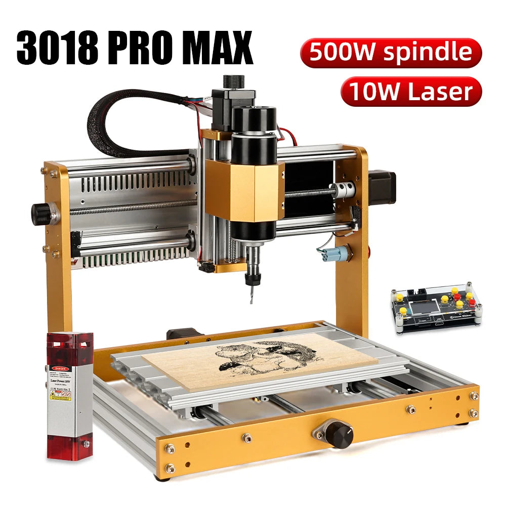 LUNYEE CNC 3018 PRO Wood Engraving Machine Laser Engraver Cnc Router For MDF PVC Epoxy Metal Carving Cutting