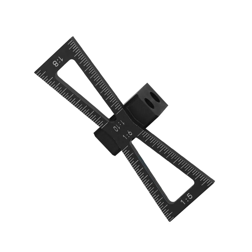 Woodworking Dovetail Marker Aluminum Alloy Dovetail Marking Template Precise Dovetail Guide with 1:5, 1:6, 1:8 and 1:10 Slopes