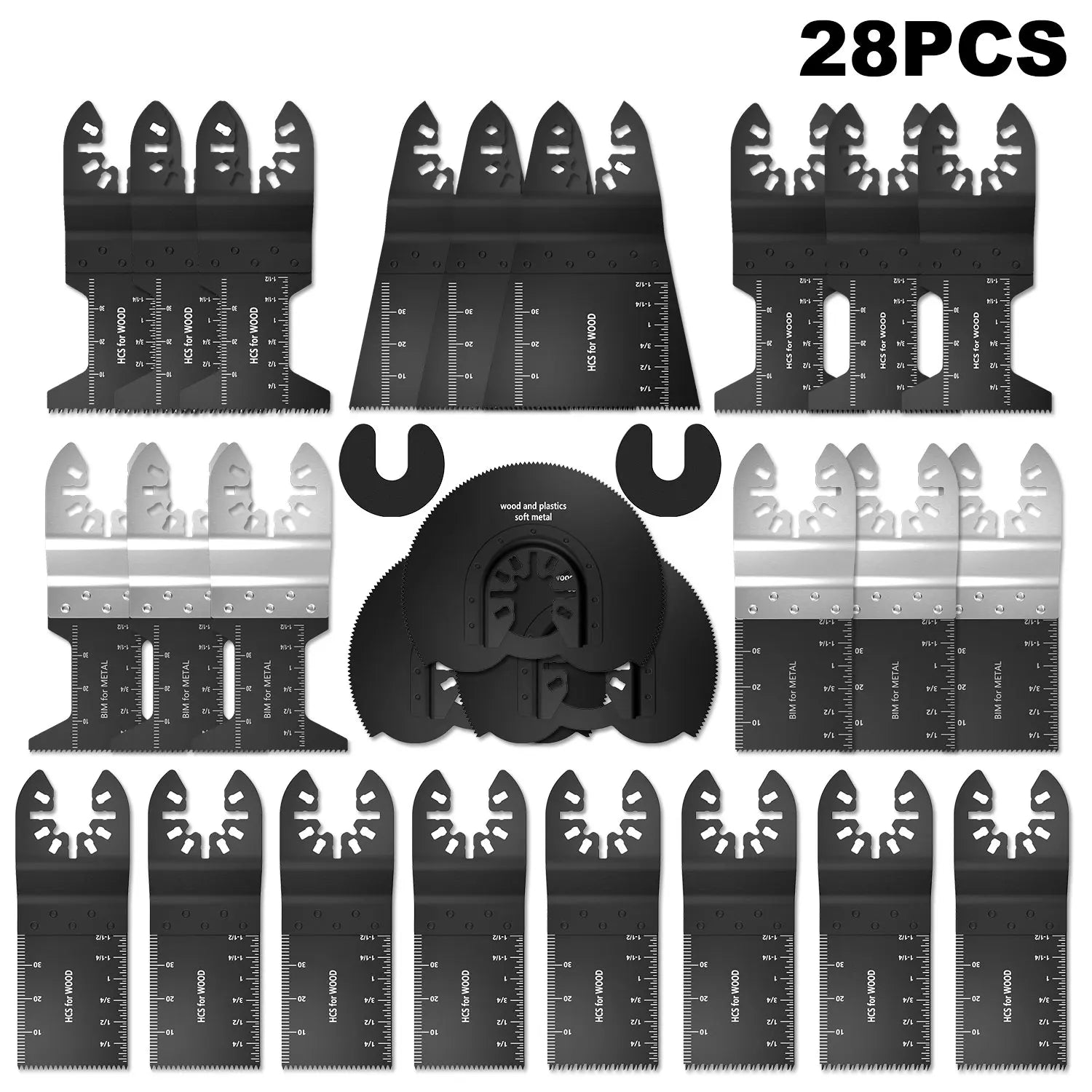 20-100Pcs Multi-Function Oscillating Blade Renovator Saw Blades Multi Power Tools Accessories Precision Universal Cutter Blade