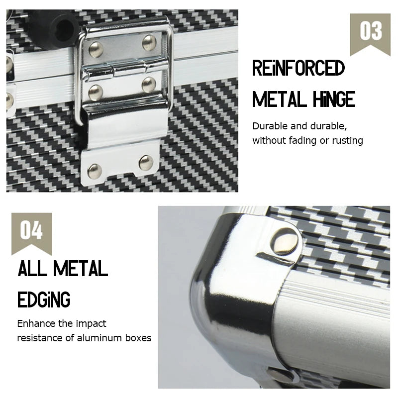 Aluminum Case Tool Box Portable Safety Instrument Toolbox Hardware Tool Case Suitcase Impact Resistant Hard Case Box 알루미늄 케이스