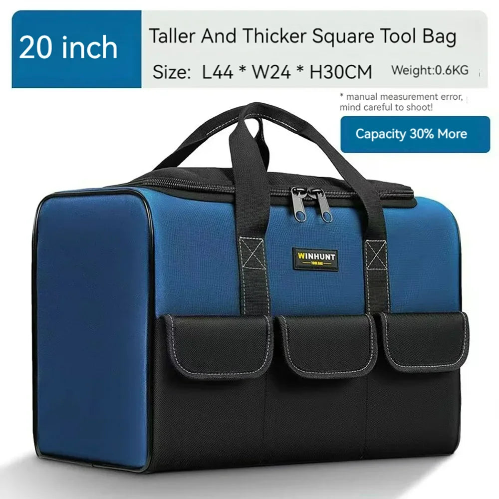 14/16/18/20/23 inch Heighten large capacity Tool Bag Thickened 1680D Oxford Waterproofed Wear-Resistant Electrician Storage Box