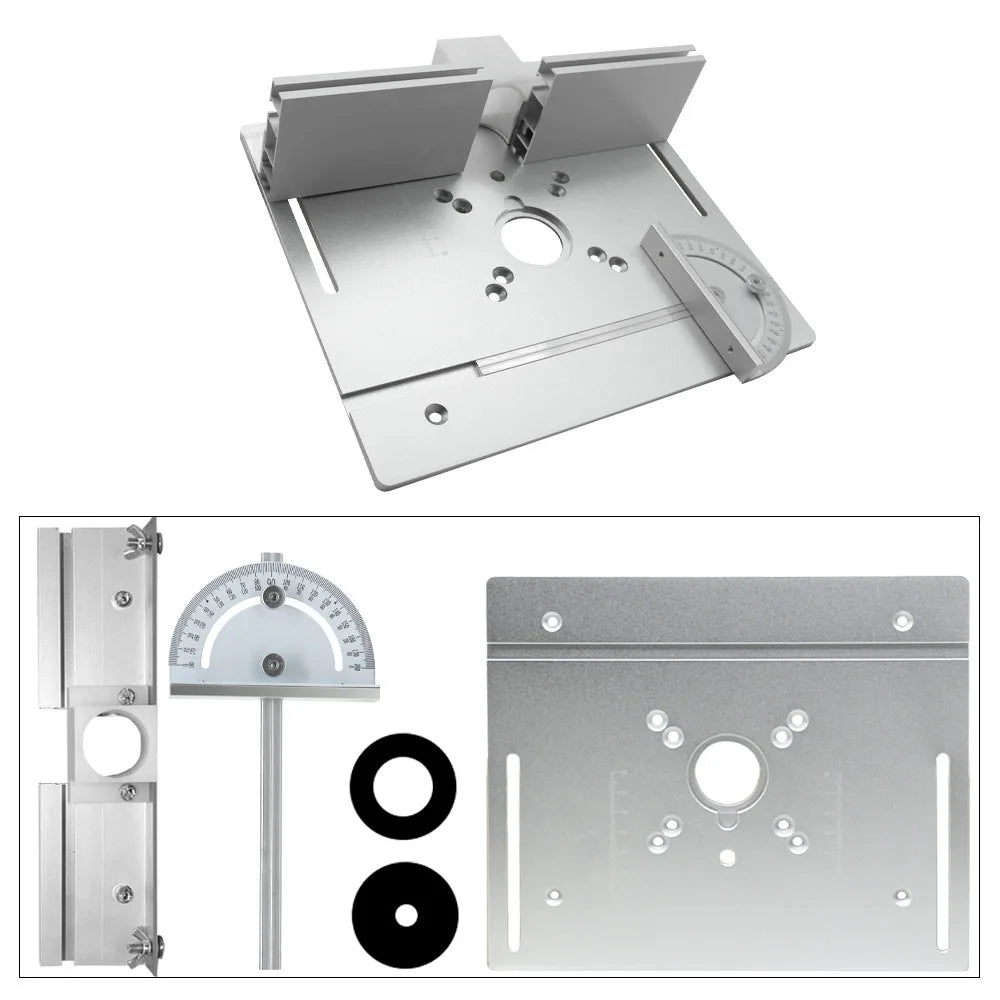 C8 Router Table Insert Plate Engraving Machine Inverted Plate Set Aluminum Alloy Trimming Milling Flip Board Woodworking Bench
