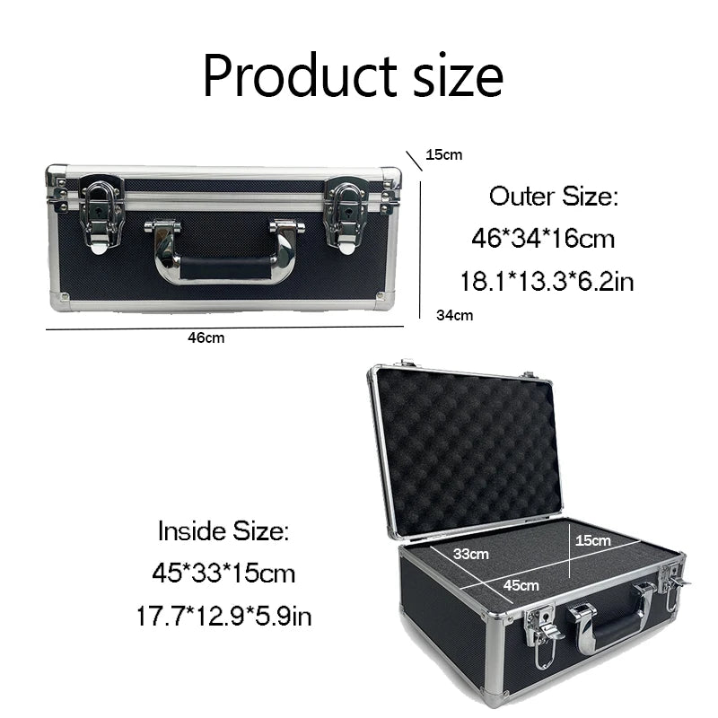 Aluminum Case Tool Box Portable Safety Instrument Toolbox Hardware Tool Case Suitcase Impact Resistant Hard Case Box 알루미늄 케이스