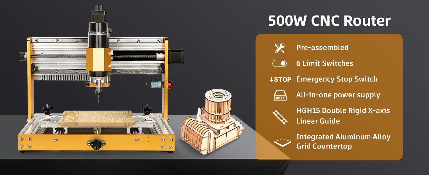 LUNYEE CNC 3018 PRO Wood Engraving Machine Laser Engraver Cnc Router For MDF PVC Epoxy Metal Carving Cutting
