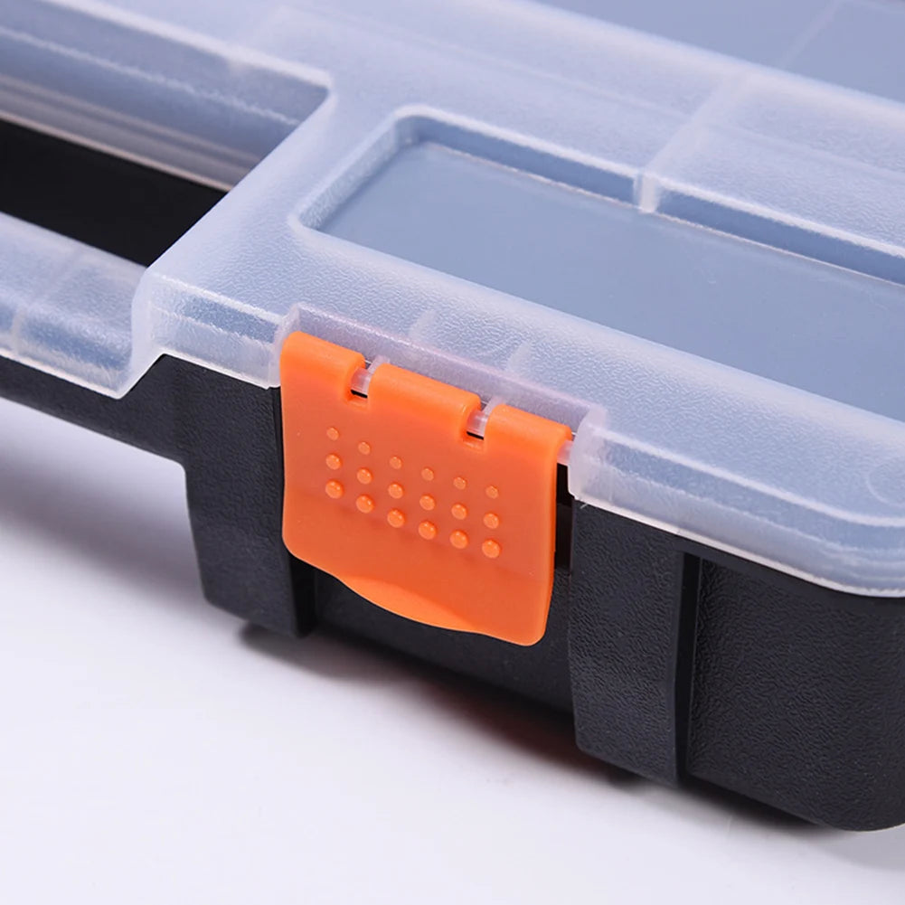 Double Side Tools Box Organizer Plastic Small Parts Storage Case Tool Storage Box Toolbox Container for Screws Nuts Nails Bolts