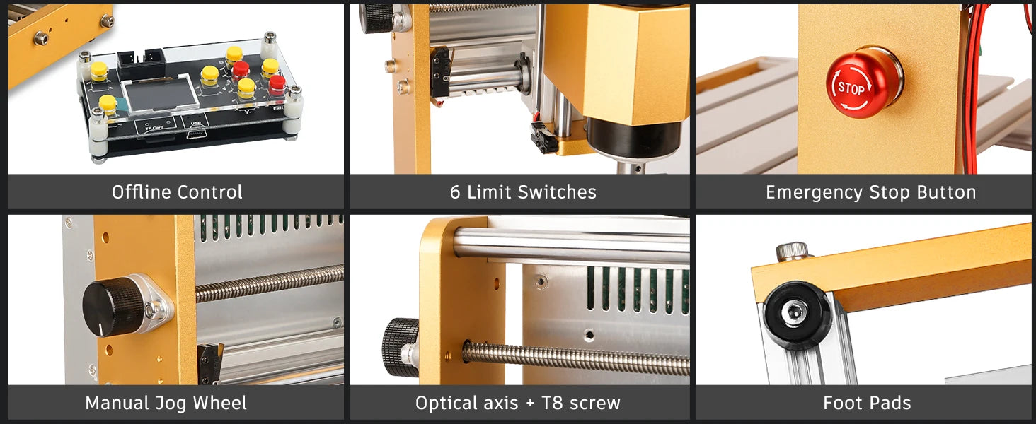 LUNYEE CNC 3018 PRO Wood Engraving Machine Laser Engraver Cnc Router For MDF PVC Epoxy Metal Carving Cutting