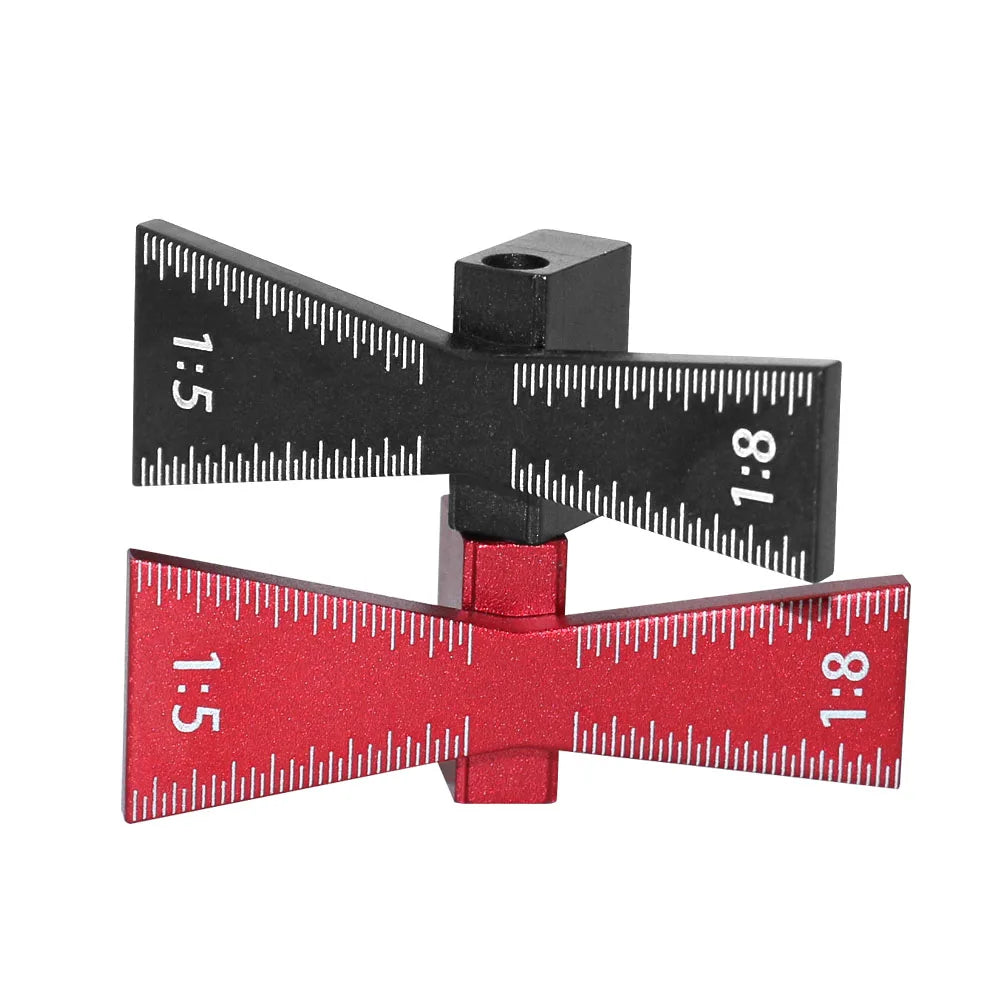 Woodworking Dovetail Marker Aluminum Alloy Dovetail Marking Template Precise Dovetail Guide with 1:5, 1:6, 1:8 and 1:10 Slopes