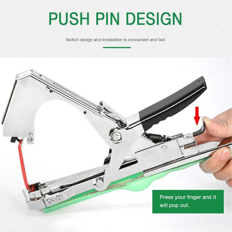 Tying Machine Plant Garden Plant Tapetool Tapener +10 Rolls Tape Set for Vegetable Grape Tomato Cucumber Pepper Flower