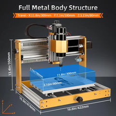 LUNYEE CNC 3018 PRO Wood Engraving Machine Laser Engraver Cnc Router For MDF PVC Epoxy Metal Carving Cutting