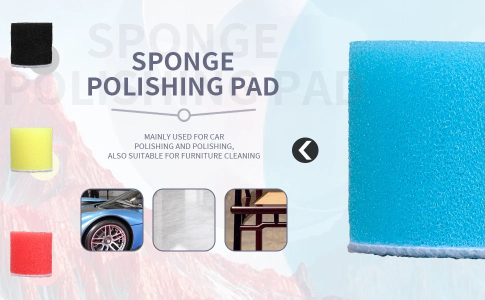 1 Inch Polishing Pad Sponge Mini Detailing Buffing Pads 25mm Hook and Loop for Car Polisher Attachment Waxing Backing Plate