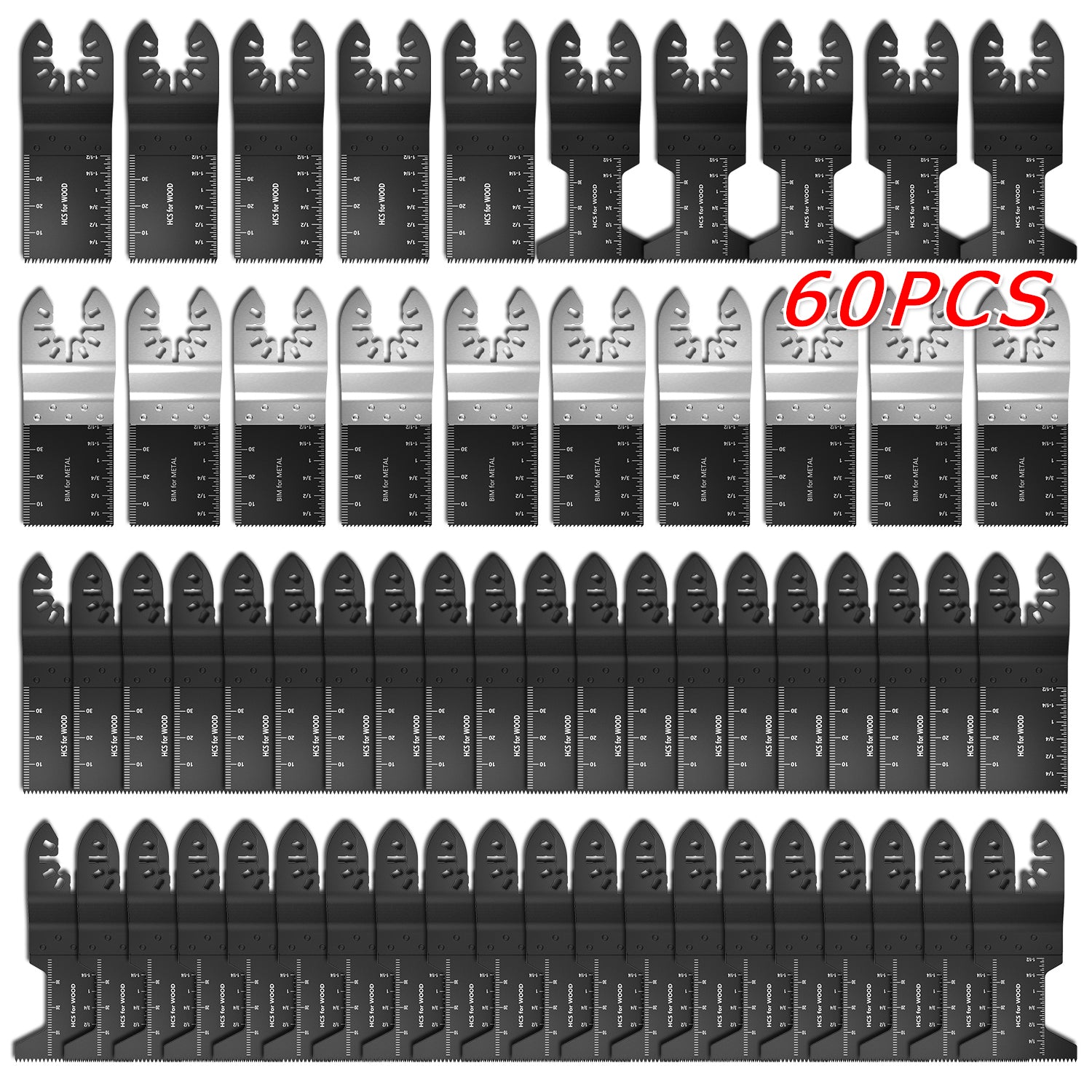 20-100Pcs Multi-Function Oscillating Blade Renovator Saw Blades Multi Power Tools Accessories Precision Universal Cutter Blade