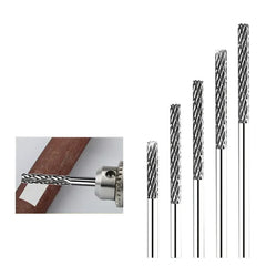 1pc 3mm 1/8 Long Shank Carbide Burs For Milling Cutter Burr Rotary 38mm-100mm For Dremel Rotary Tool Wood/Metal Hole Cutter