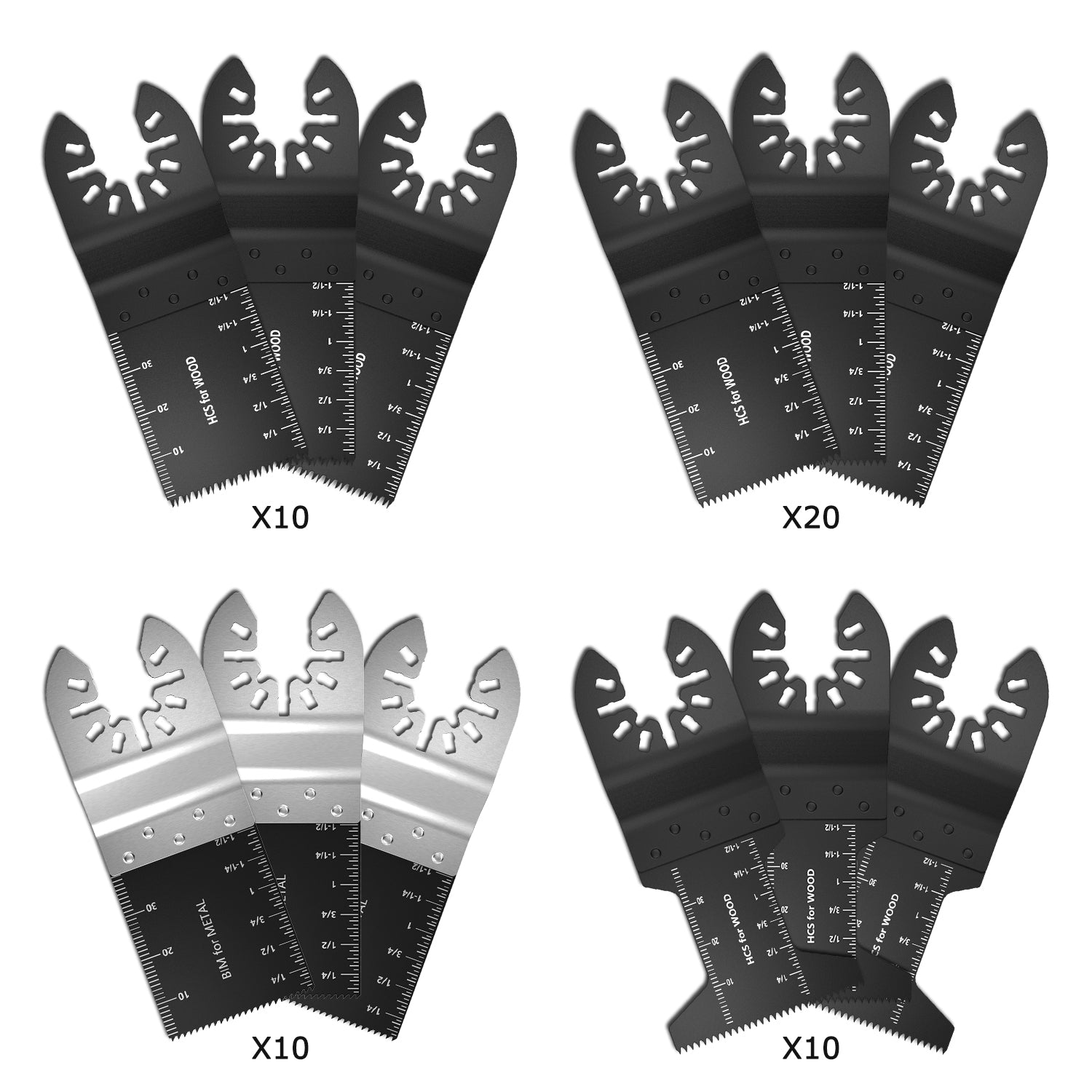 20-100Pcs Multi-Function Oscillating Blade Renovator Saw Blades Multi Power Tools Accessories Precision Universal Cutter Blade