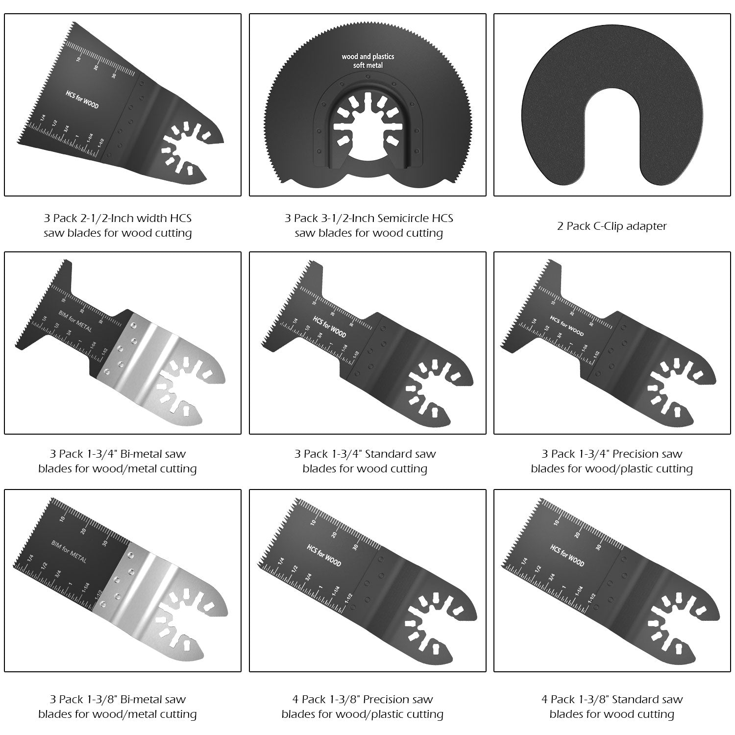 20-100Pcs Multi-Function Oscillating Blade Renovator Saw Blades Multi Power Tools Accessories Precision Universal Cutter Blade