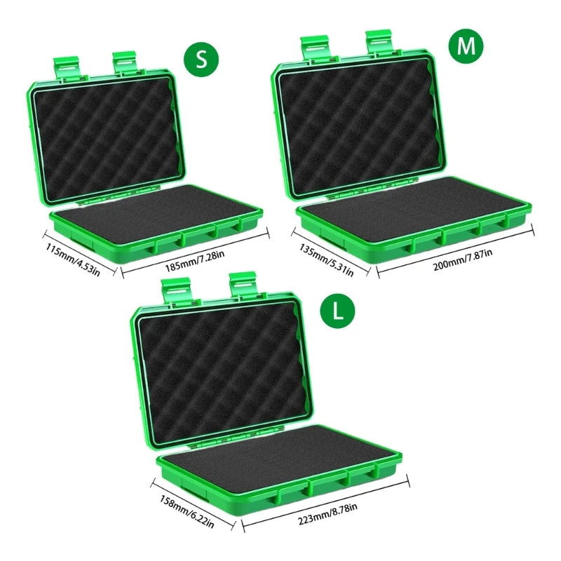 Portable Storage Box Plastic Protective Safety Tool Box Waterproof Instrument Case Sponge Shockproof Tool Box