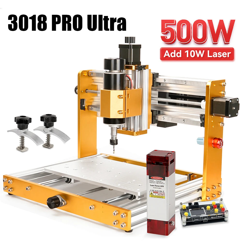 LUNYEE CNC 3018 PRO Wood Engraving Machine Laser Engraver Cnc Router For MDF PVC Epoxy Metal Carving Cutting