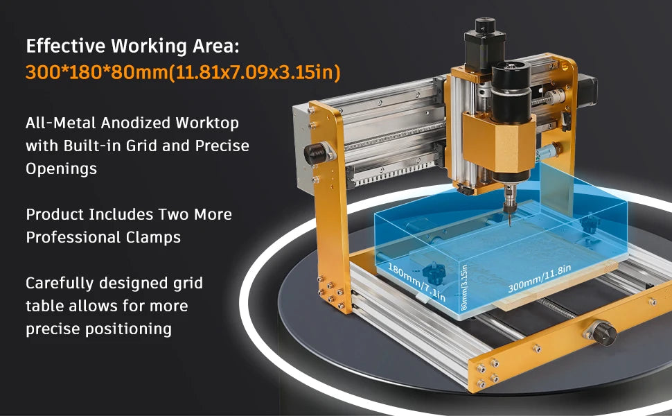 LUNYEE CNC 3018 PRO Wood Engraving Machine Laser Engraver Cnc Router For MDF PVC Epoxy Metal Carving Cutting