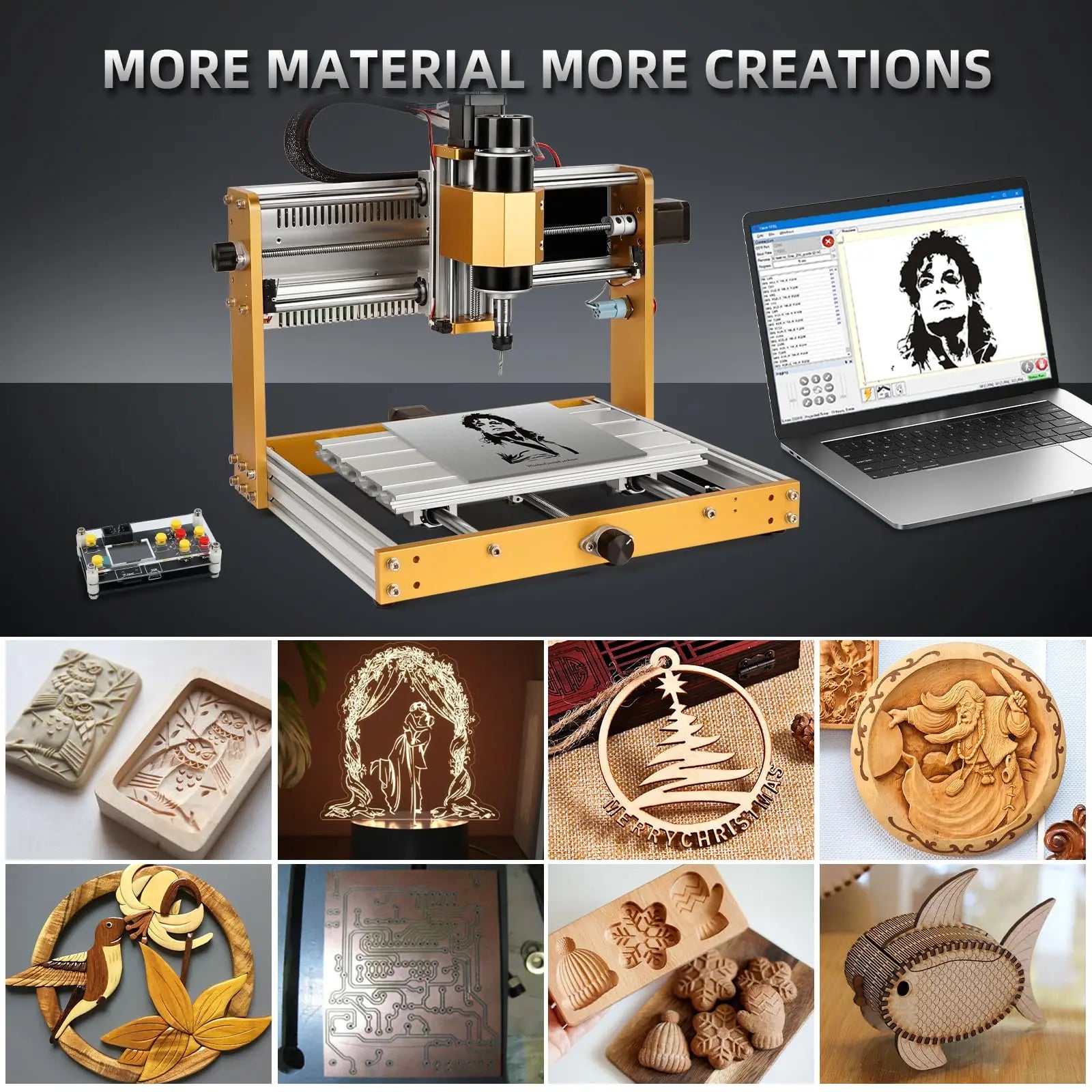 LUNYEE CNC 3018 PRO Wood Engraving Machine Laser Engraver Cnc Router For MDF PVC Epoxy Metal Carving Cutting