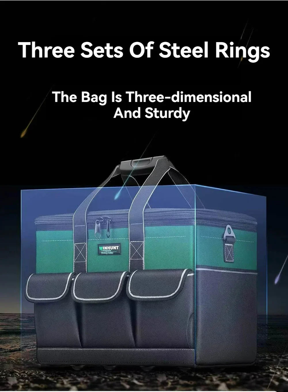 14/16/18/20/23 inch Heighten large capacity Tool Bag Thickened 1680D Oxford Waterproofed Wear-Resistant Electrician Storage Box