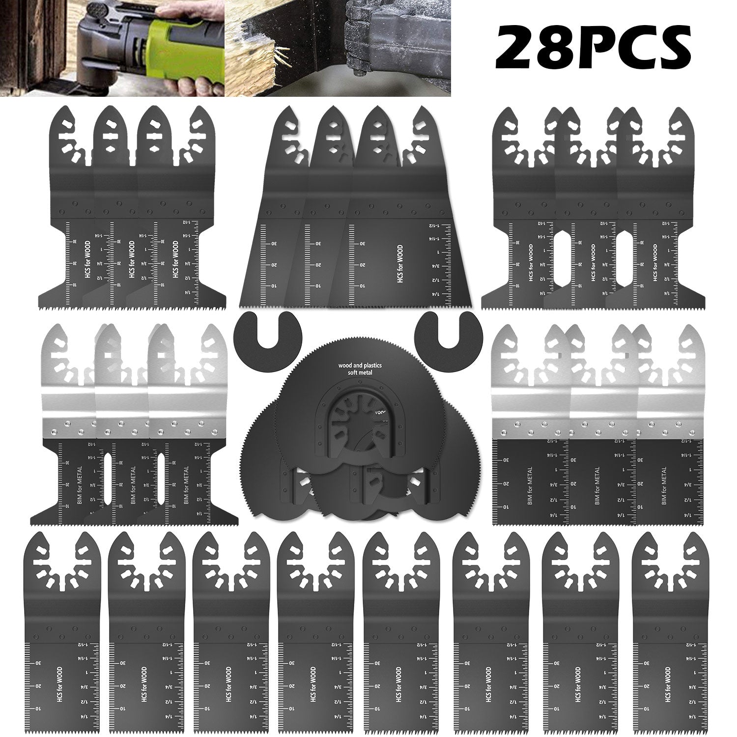 20-100Pcs Multi-Function Oscillating Blade Renovator Saw Blades Multi Power Tools Accessories Precision Universal Cutter Blade