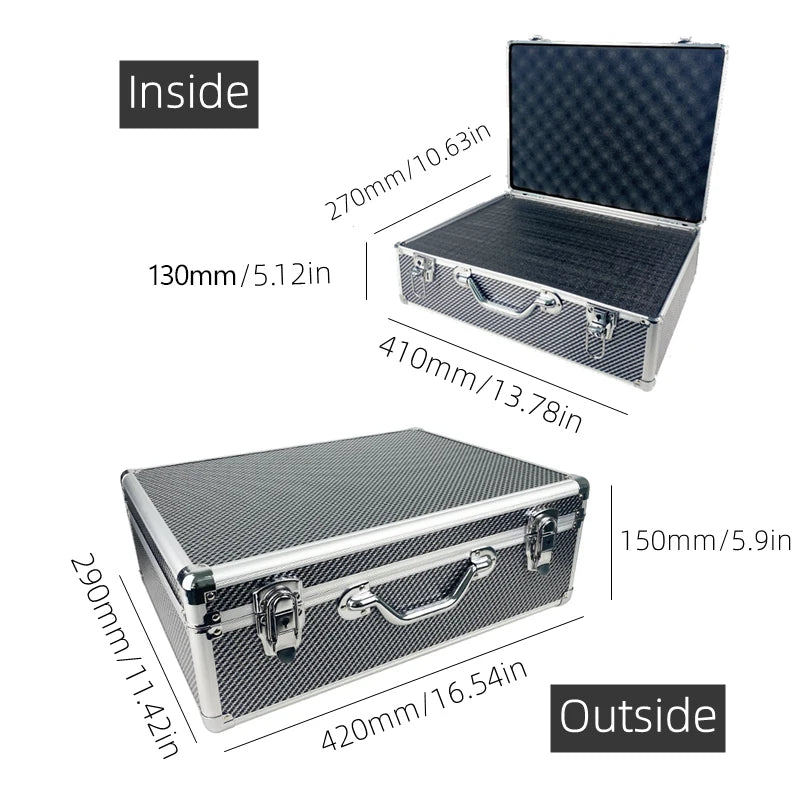 Aluminum Case Tool Box Portable Safety Instrument Toolbox Hardware Tool Case Suitcase Impact Resistant Hard Case Box 알루미늄 케이스